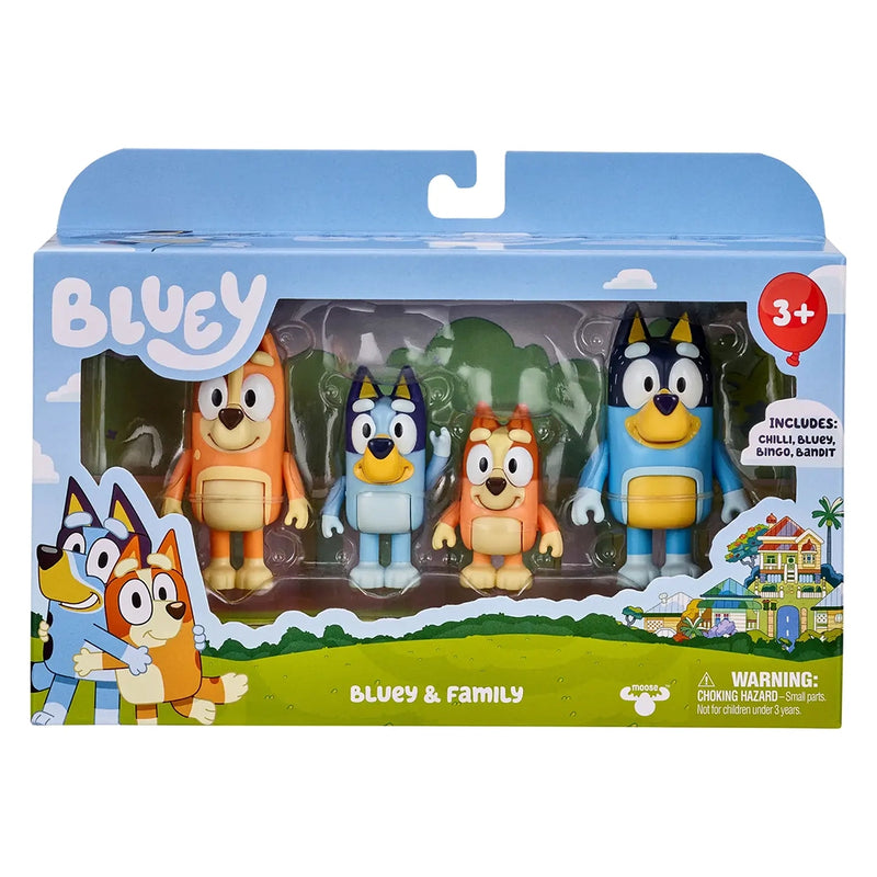 Bluey 4 Pack Figurine Set