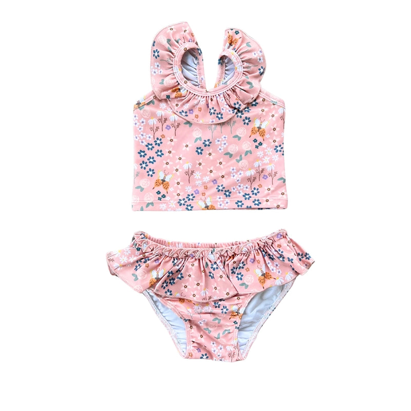 Two-Piece Tankini Swimsuit- Butterfly Garden