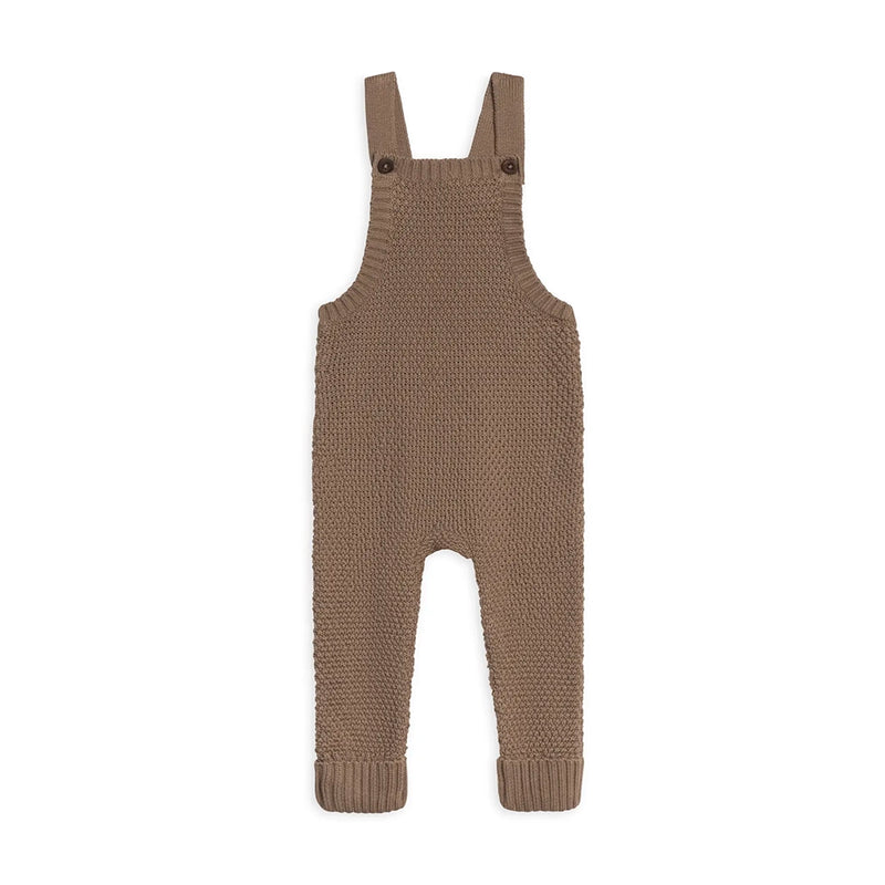 Briggs Seed Stitch Sweater Knit Overalls - Taupe