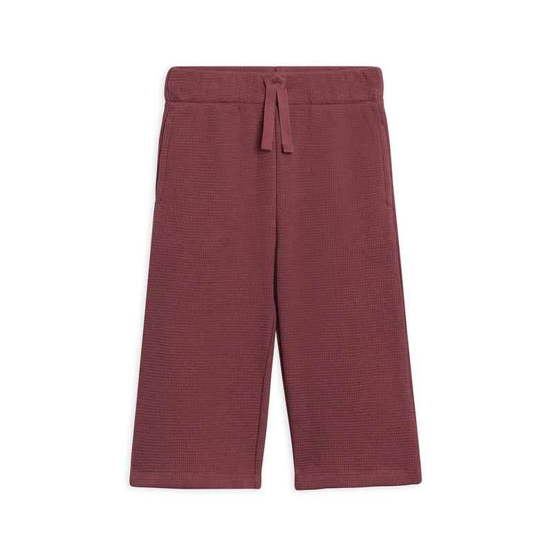 Clove Waffle Knit Straight Leg Pants - Mulberry