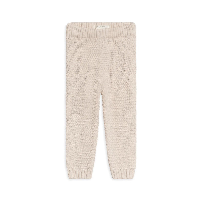 Mick Seed Stitch Sweater Knit Pants - Heather Oat