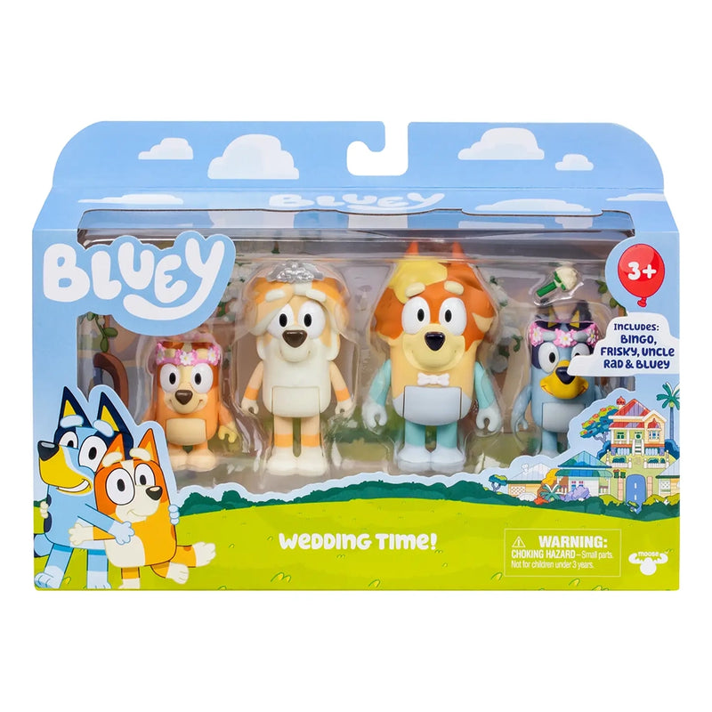 Bluey 4 Pack Figurine Set