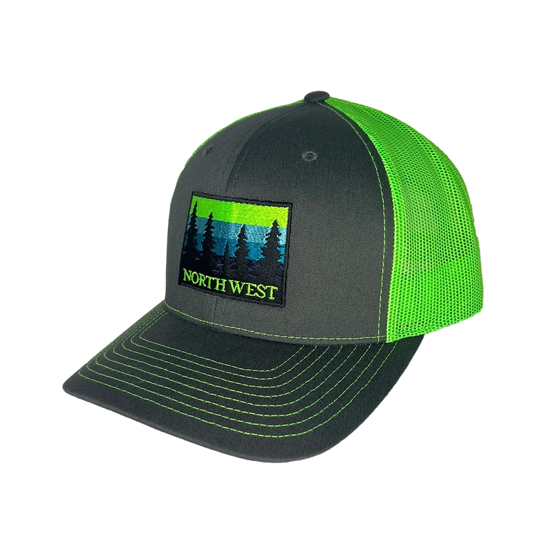 PNW Night Sky Trucker Hat- Lime