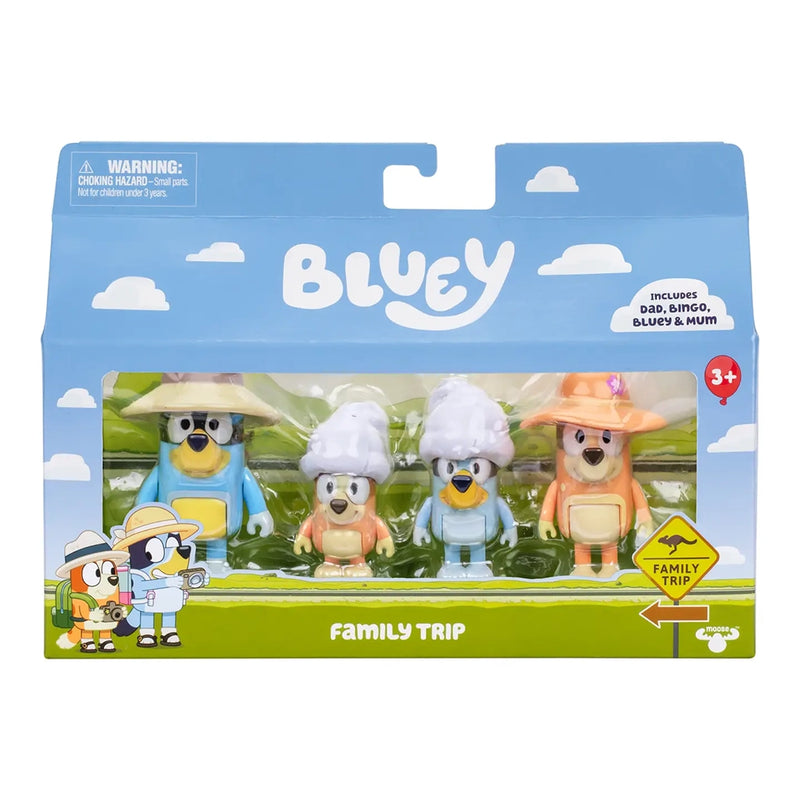 Bluey 4 Pack Figurine Set