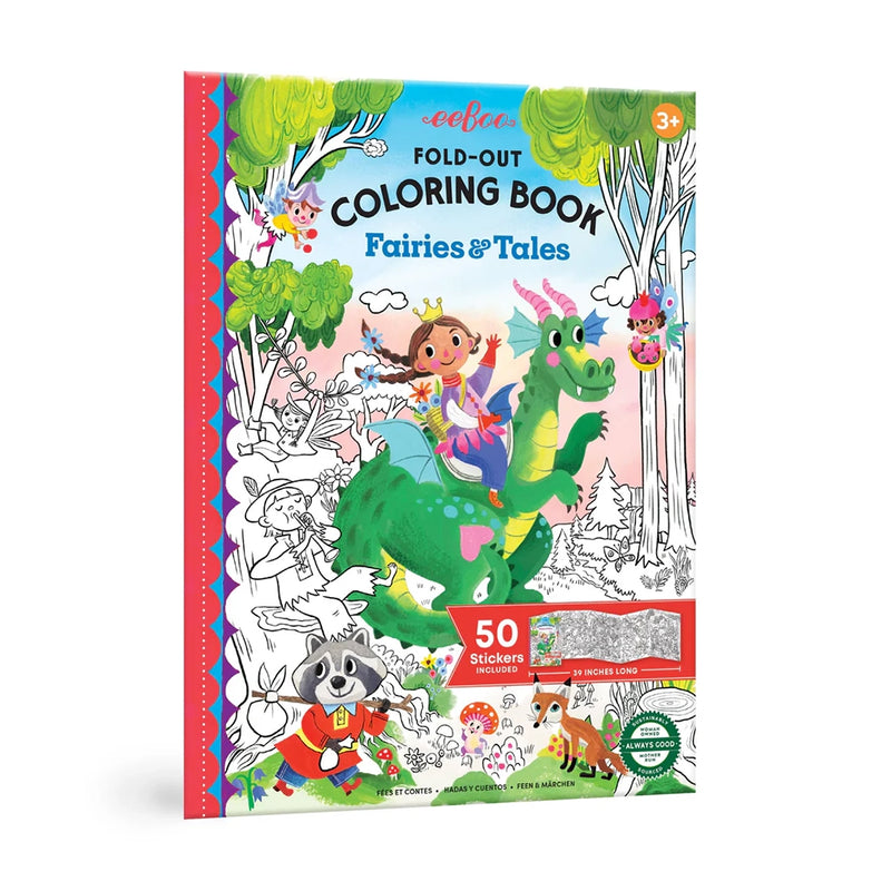 Fairy Tales Fold-Out Coloring Book