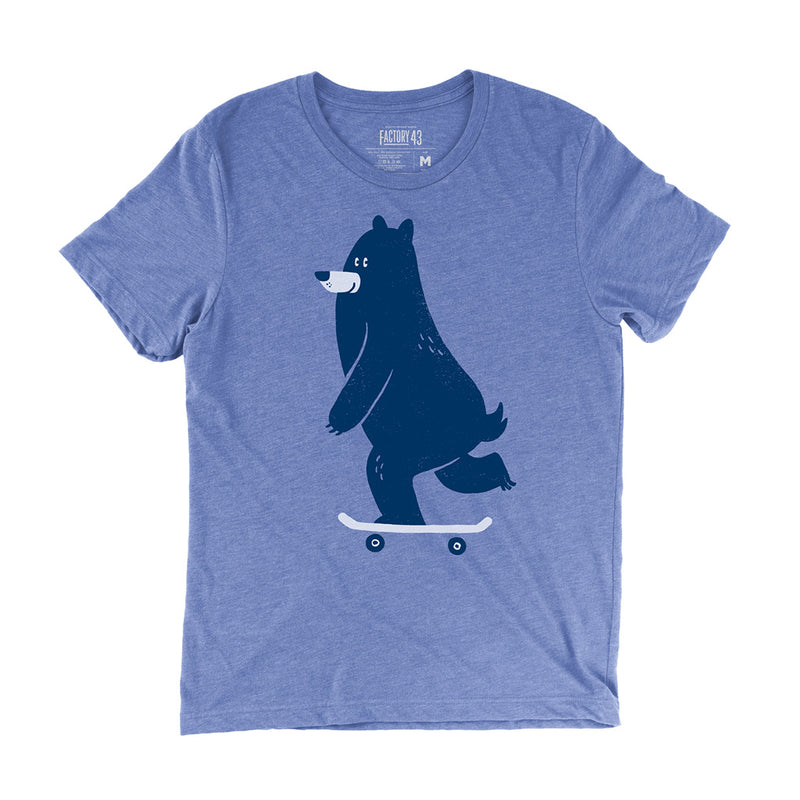 Adult Tee- Skateboarding Bear