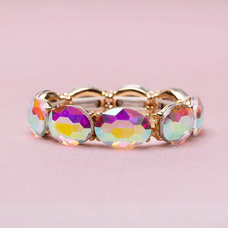 Chic Aurora Borealis Gem Bracelet