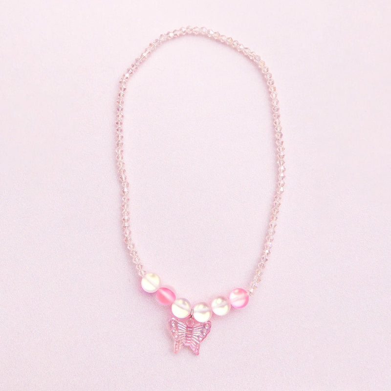 Boutique Holo Pink Crystal Necklace