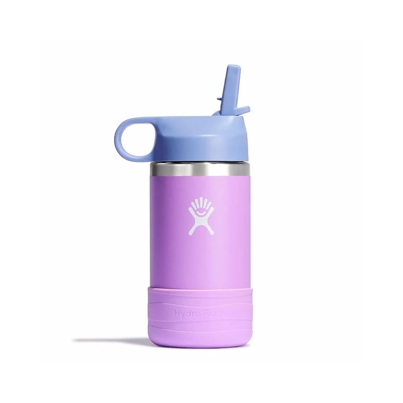 Kids Wide Mouth Straw Lid Water Bottle- 12 oz