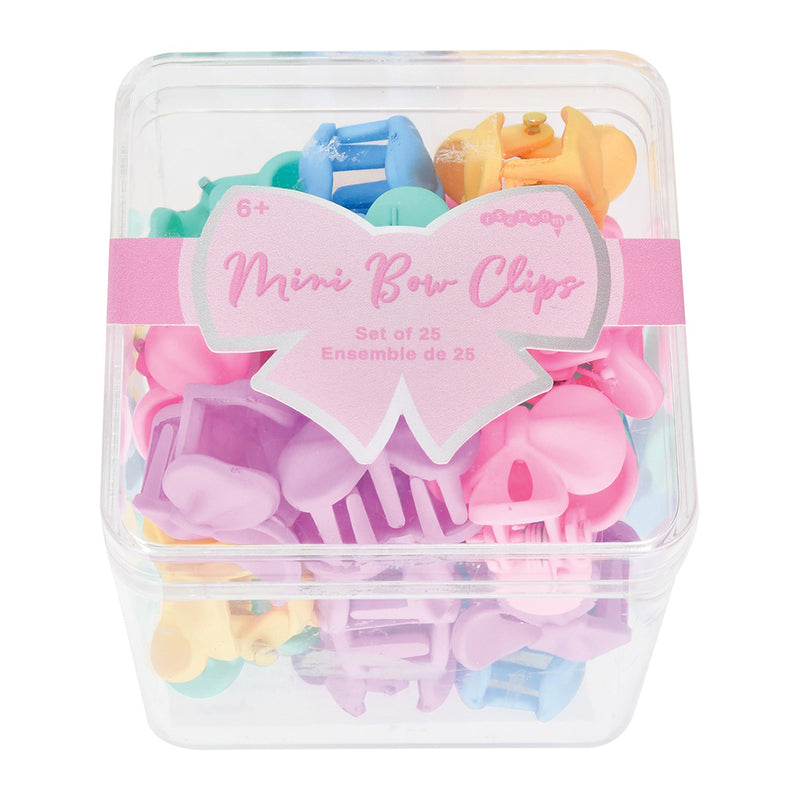 Mini Bows Hair Clips Set