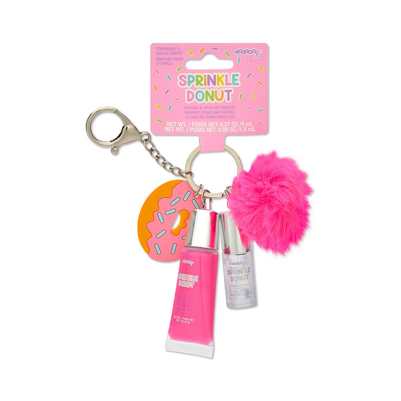 Sprinkle Donut Lip Gloss Keychain