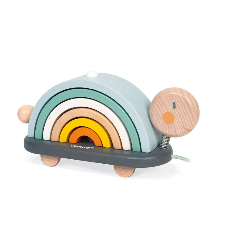 Sweet Coccoon Rainbow Turtle Pull Toy