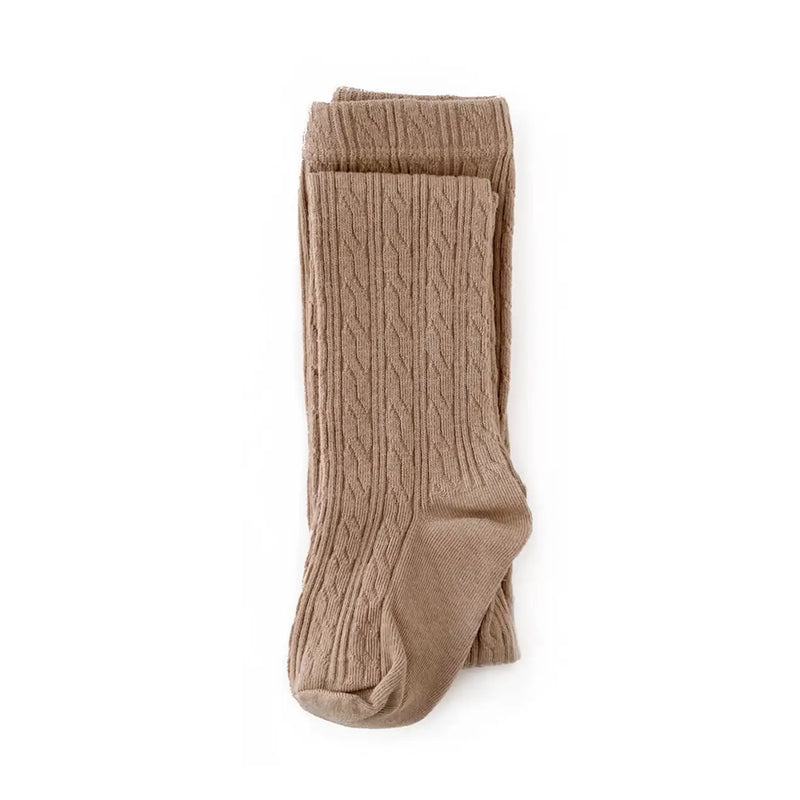 Cable Knit Tights- Oat