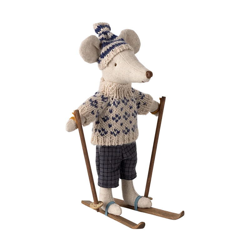 Dad Winter Ski Mouse- Blue