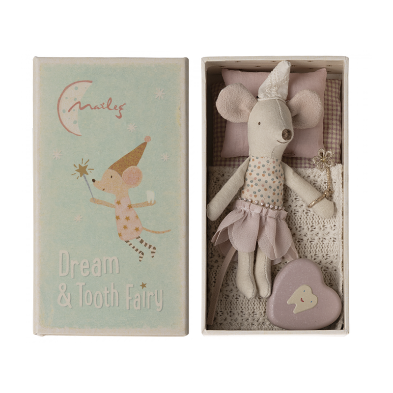 Tooth Fairy Mouse in Matchbox- Petal