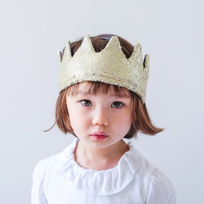 Sequin Crown- Gold