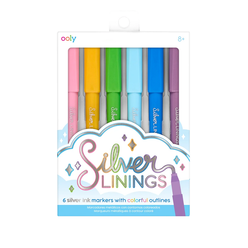 Silver Linings Silver Ink Markers- Set of 6