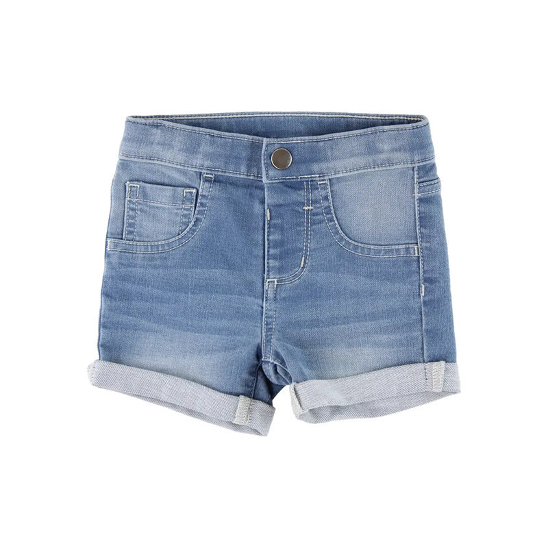 Light Wash Stretch Denim Shorts