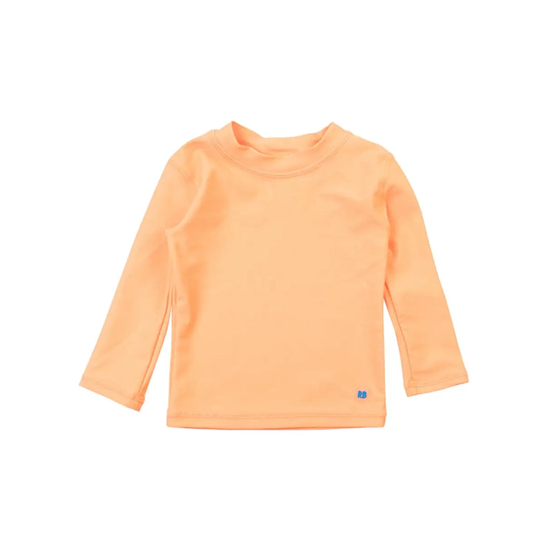 Long Sleeve Rashguard Swim Top- Orange