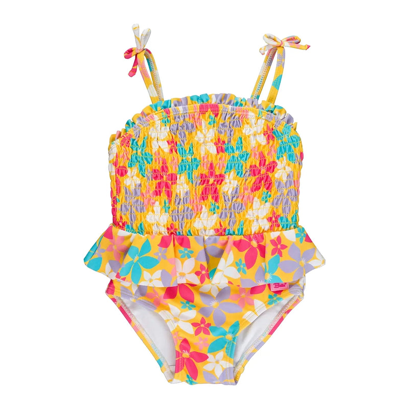 Peplum Smocked Swimsuit- Endless Summer Floral