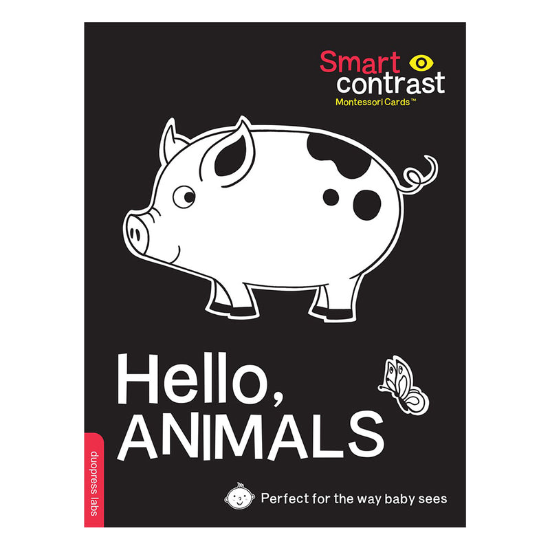 Smart Contrast Montessori Cards- Hello, Animals