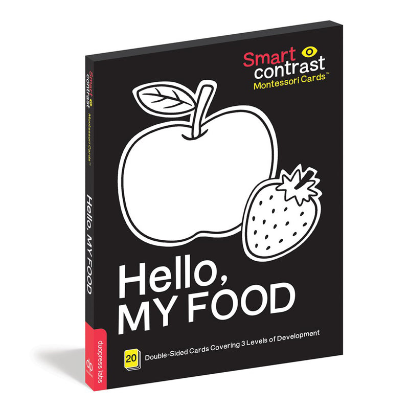 Smart Contrast Montessori Cards- Hello, My Food