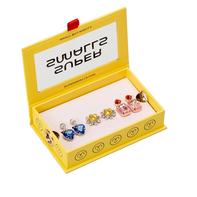 Clip On Earring Set- Multicolored Gems