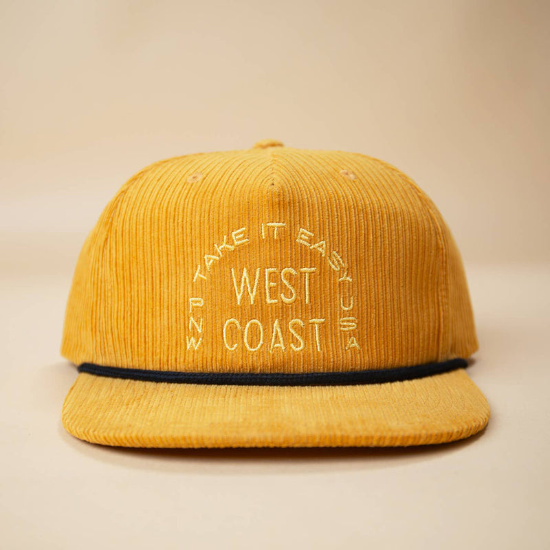 Take it Easy Hat- Mustard Corduroy