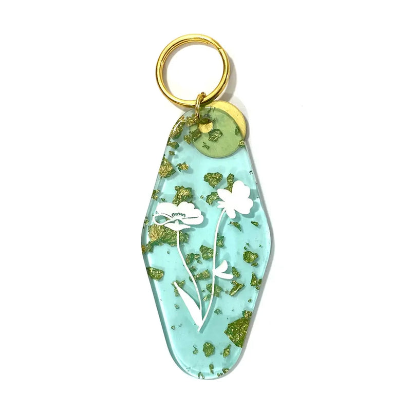 Hotel Keychain- Floral Buttercup Press