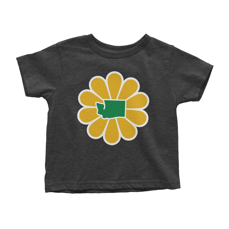 Washington Daisy Tee- Heather Black