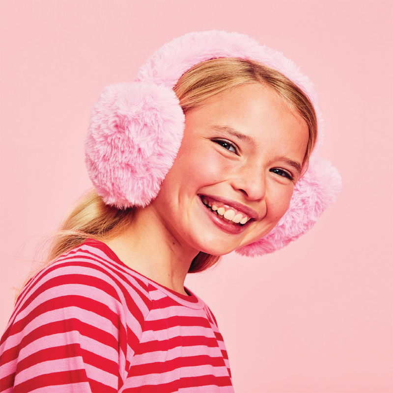 Furry Ear Muffs- Heart